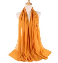 Chiffon Sjal, brændt orange